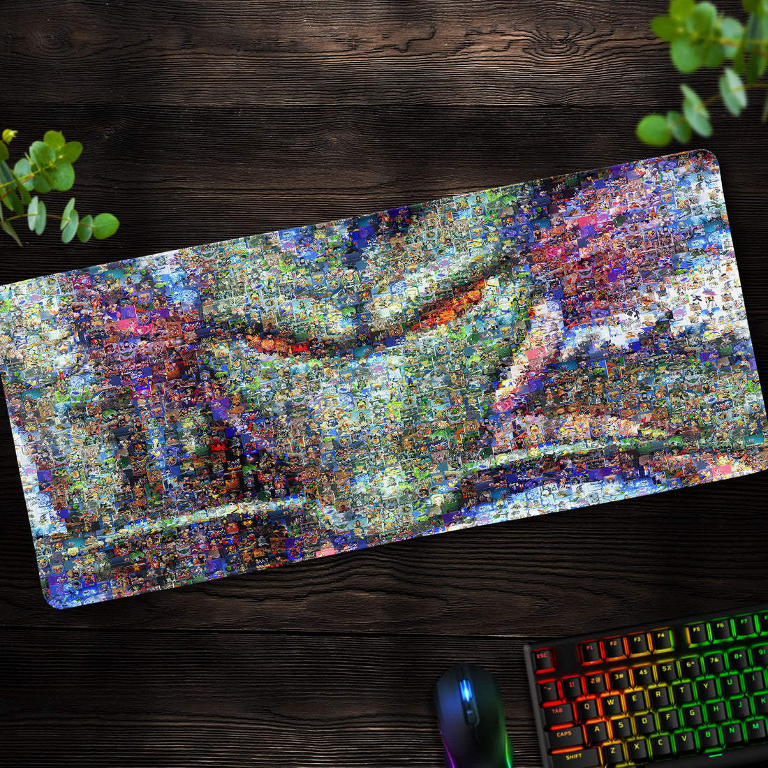 Dragon Ball Z Collage Desk Mat, Epic Character Mosaic Mouse Pad