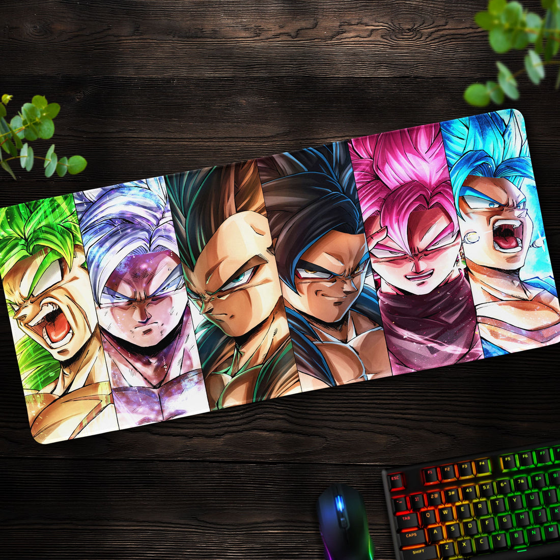 Dragon Ball Z Warriors Desk Mat, Saiyan Power Mouse Pad