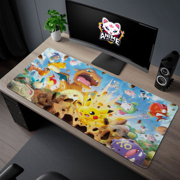 Epic Pokémon Battle Desk Mat, Pikachu & Friends Mouse Pad