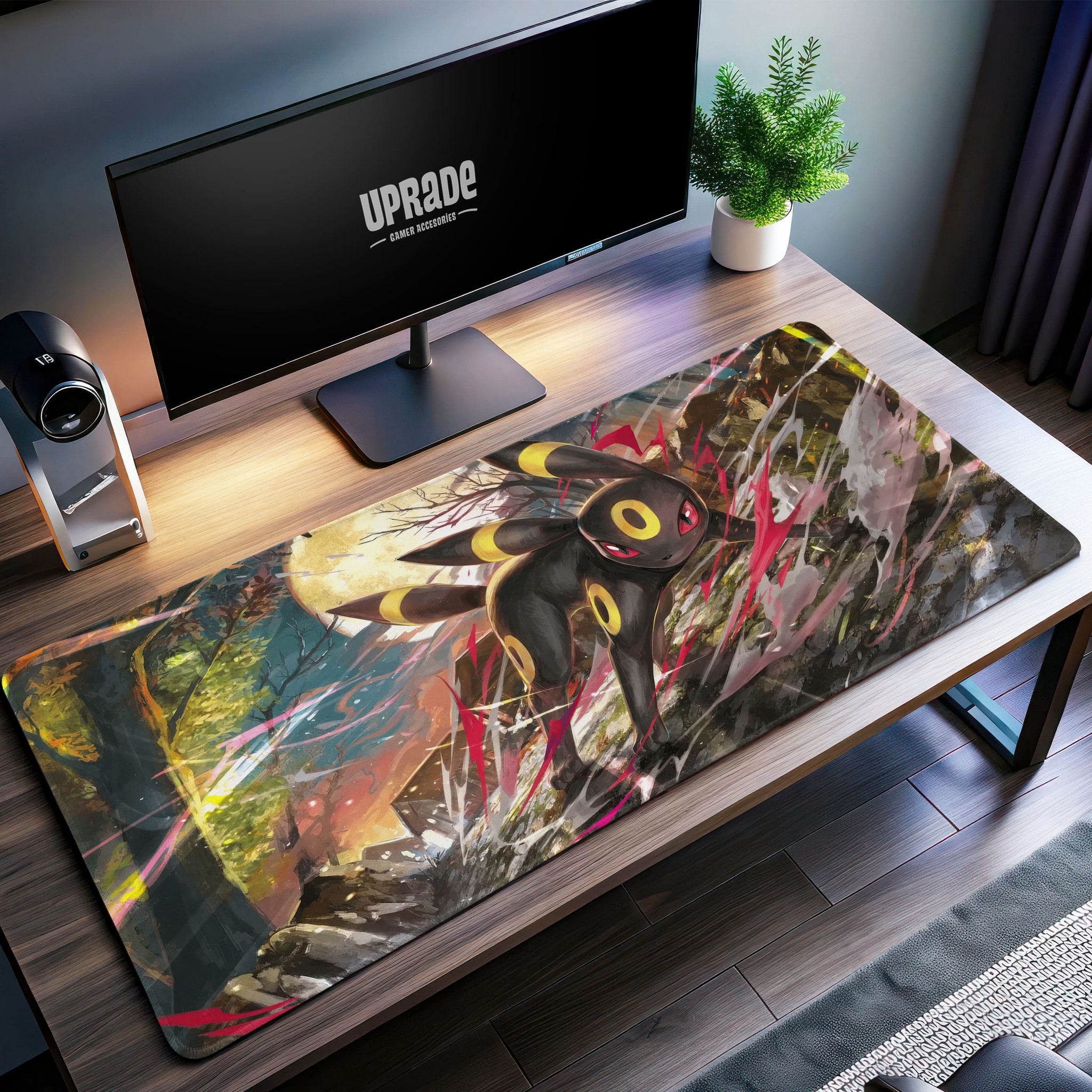 Umbreon Nightfall Desk Mat, Dark Pokémon Mouse Pad