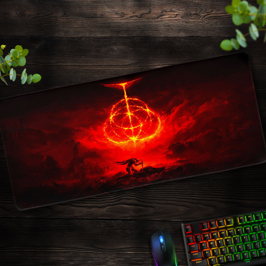 Elden Ring Desk Mat, Flame of Ruin Mouse Pad