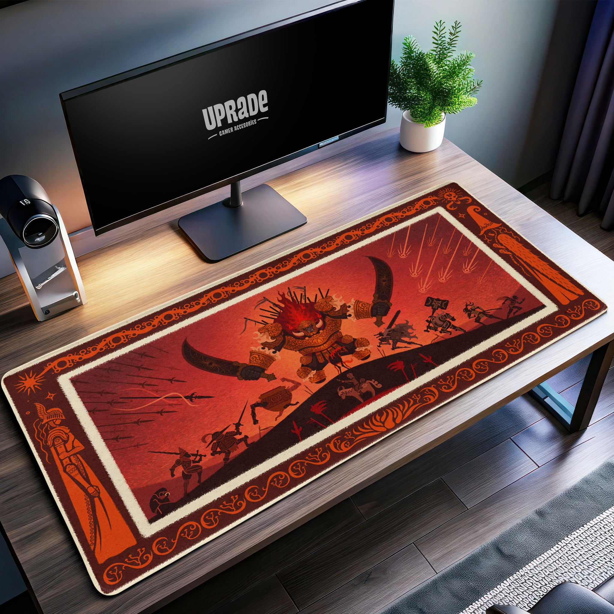 Elden Ring Fire Giant Desk Mat, Mythic Battle Mouse Pad