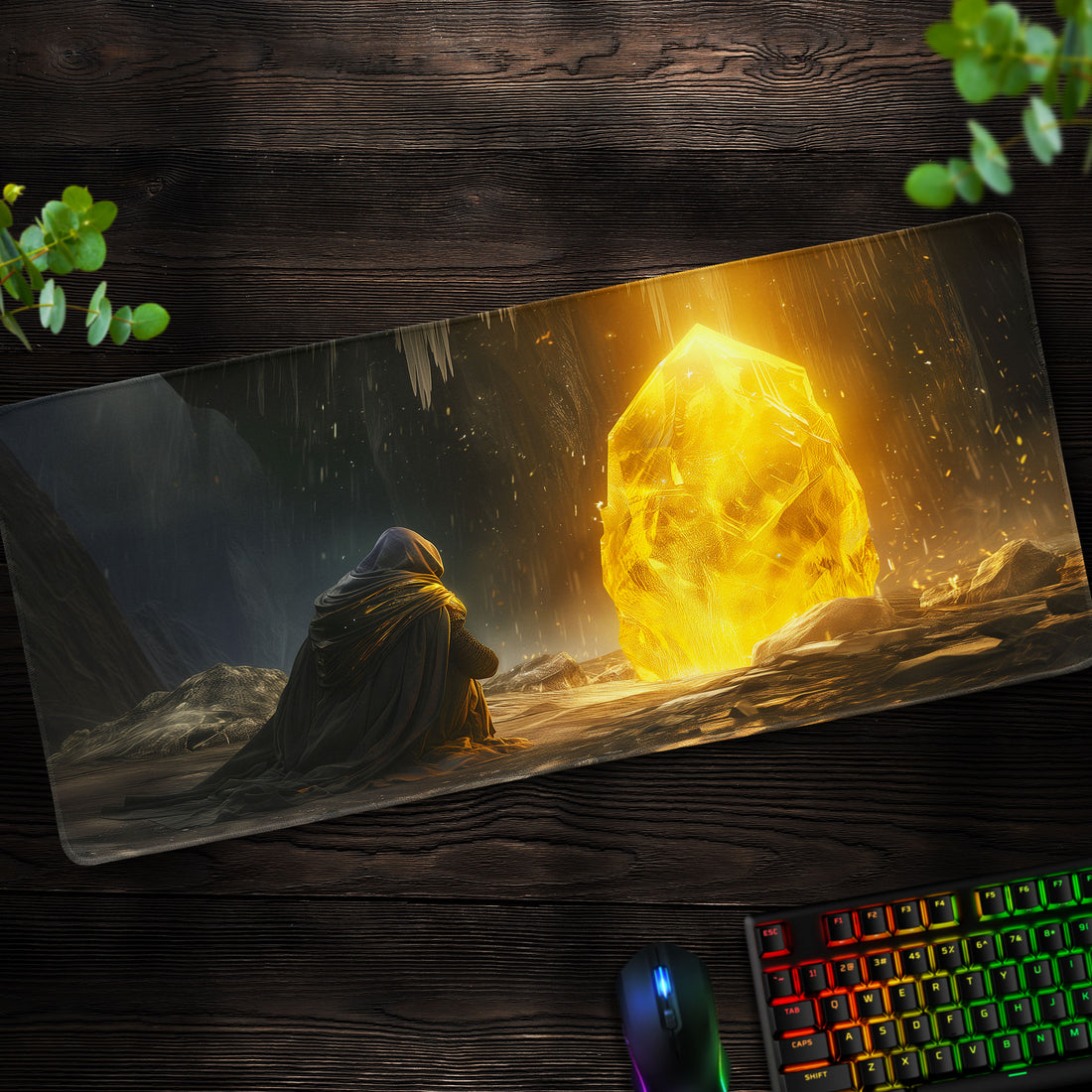 Elden Ring Golden Rune Desk Mat, Mystical Cavern Mouse Pad