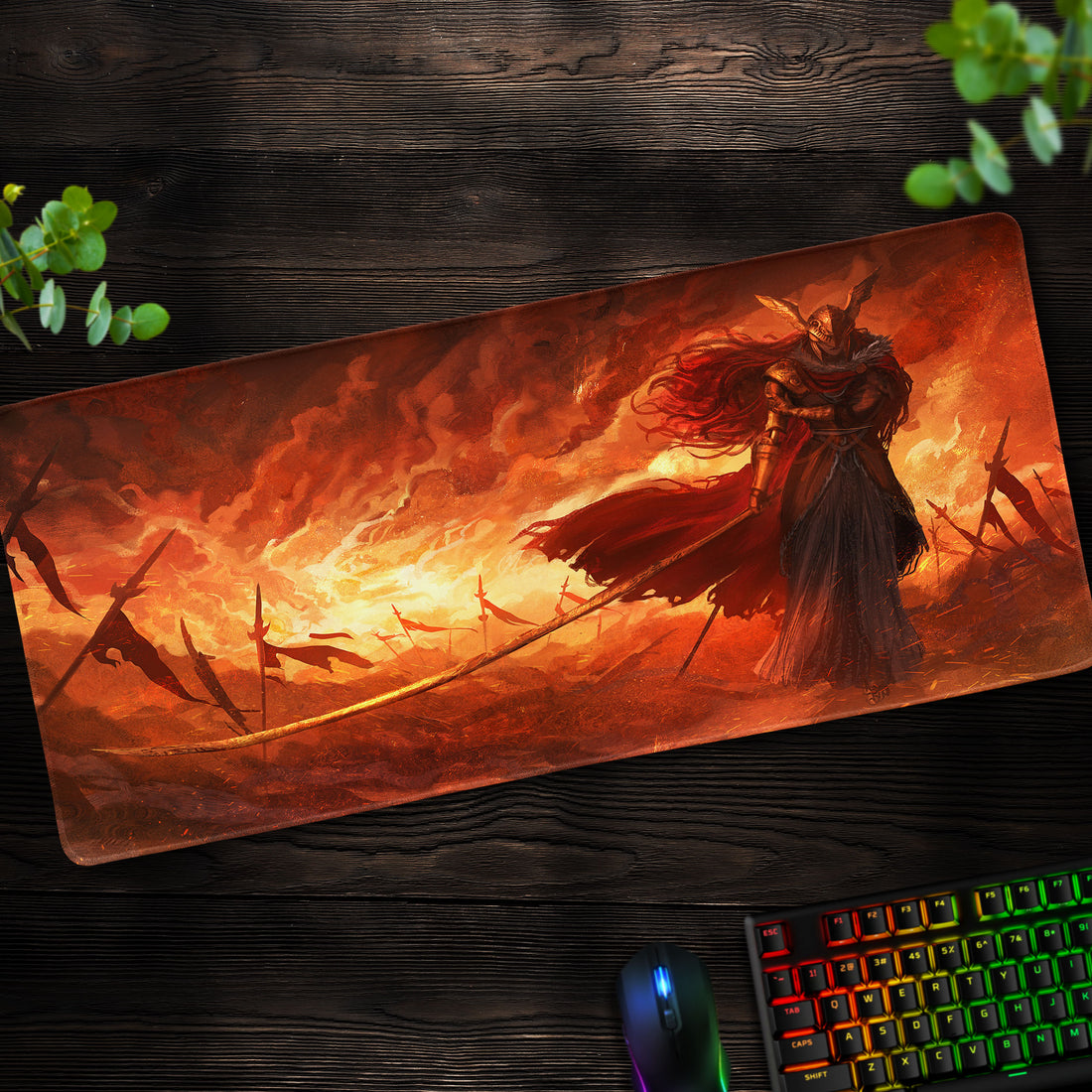 Elden Ring Malenia Desk Mat, Blade of Miquella Mouse Pad