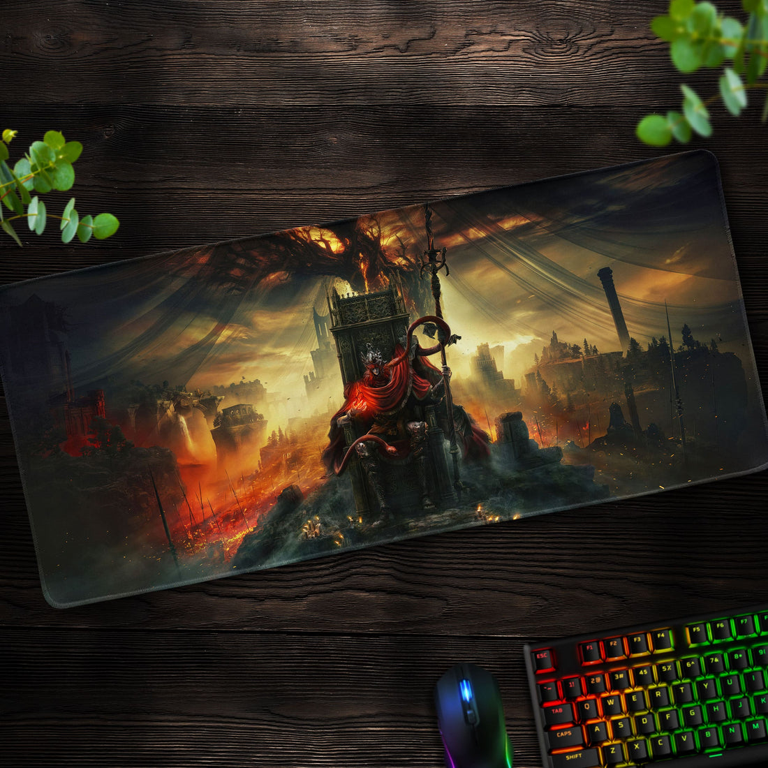 Elden Ring Throne Desk Mat, Dark Fantasy Mouse Pad