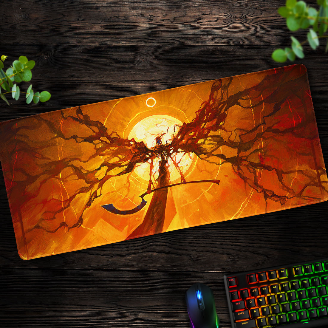 Elden Ring Tree of Life Desk Mat, Golden Radiance Mouse Pad