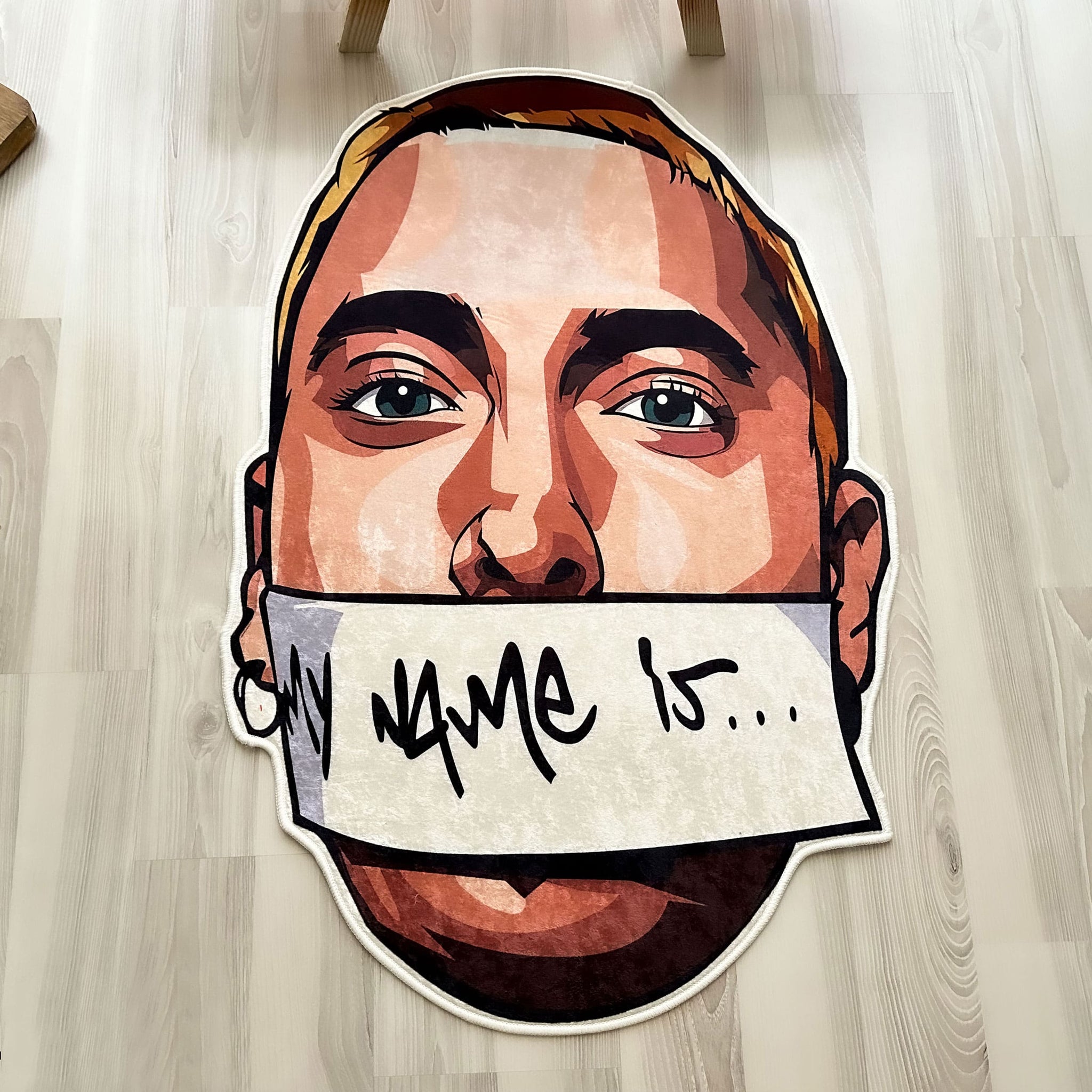 Eminem "My Name Is" Music-Inspired Shaped Soft Rug