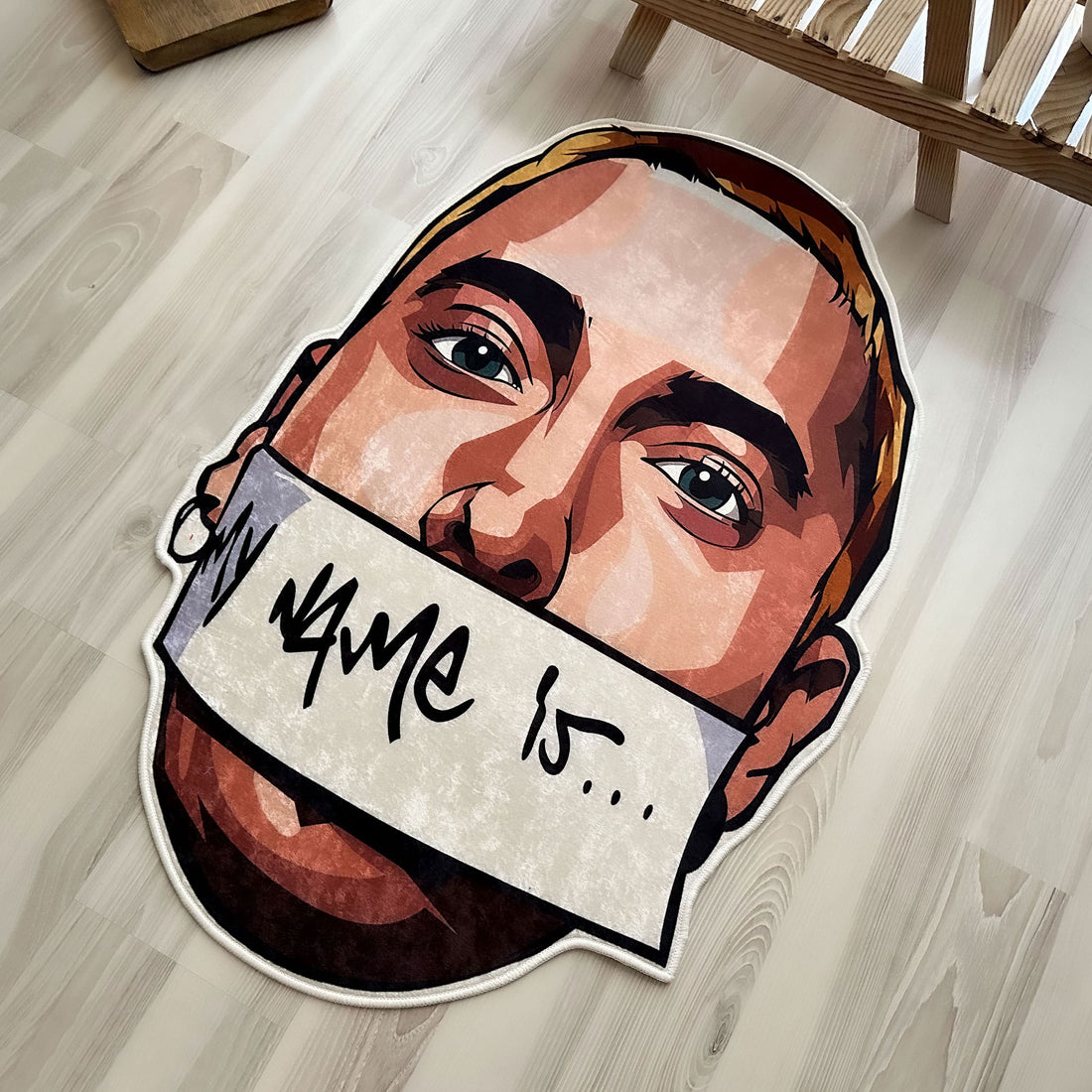 Eminem "My Name Is" Music-Inspired Shaped Soft Rug