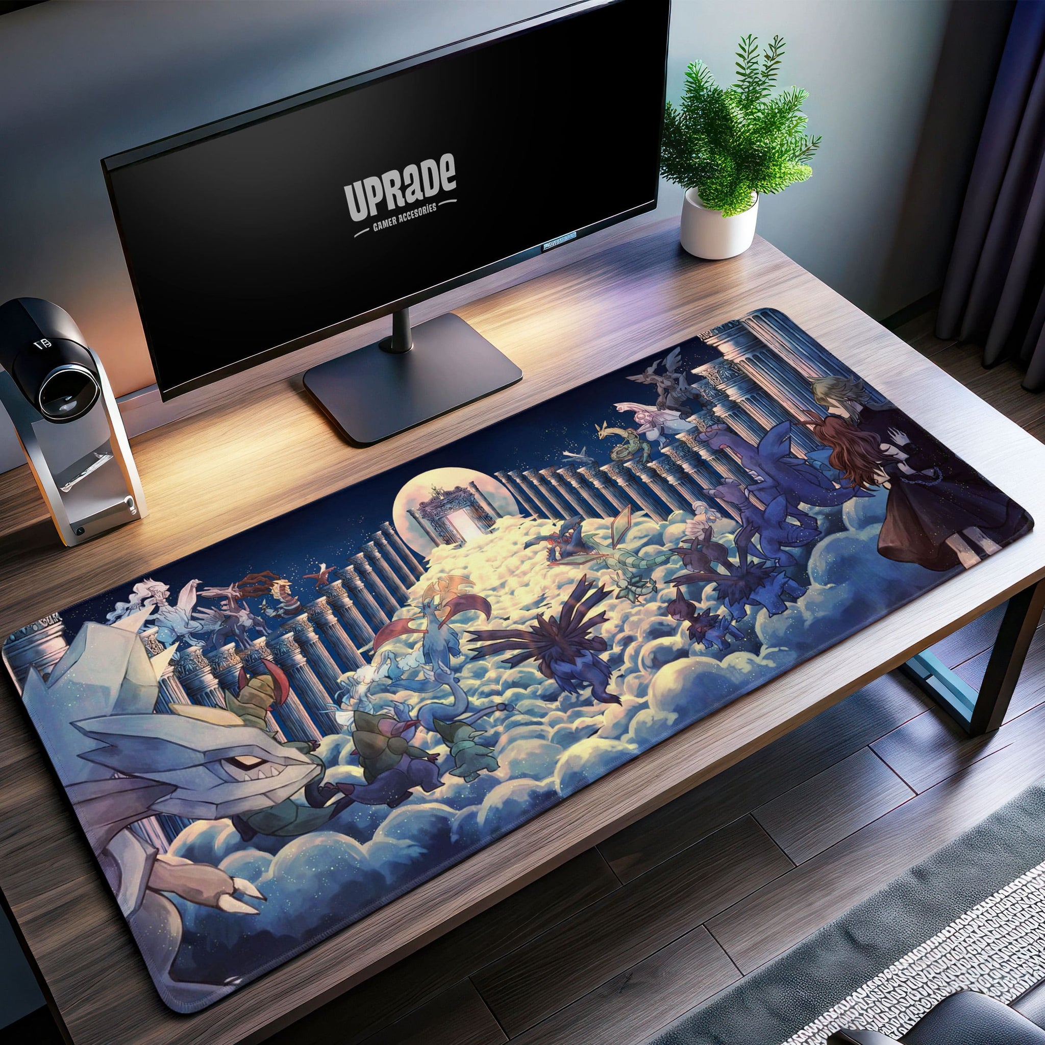 Legendary Pokemon Sky Desk Mat, Mythical Pokemon Mouse Pad