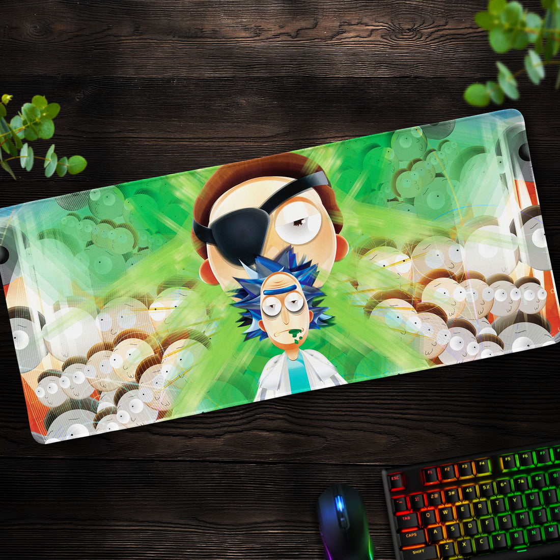 Rick and Morty Council of Ricks Desk Mat, Multiverse Madness Mouse Pad