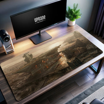 Fallout Ruined Aircraft Carrier Desk Mat, Post-Apocalyptic Mouse Pad