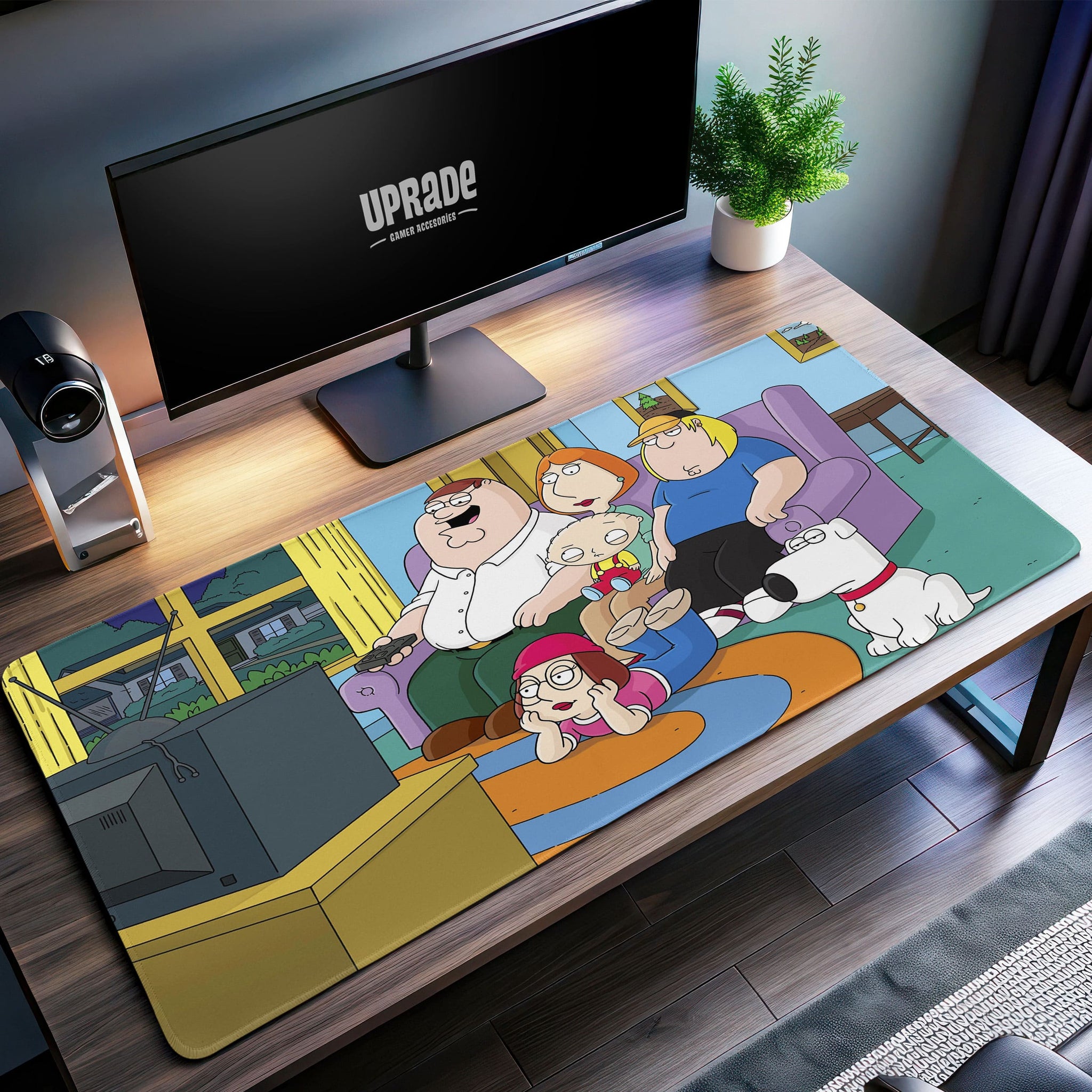 Family Guy Couch Scene Desk Mat, Griffin Family Mouse Pad