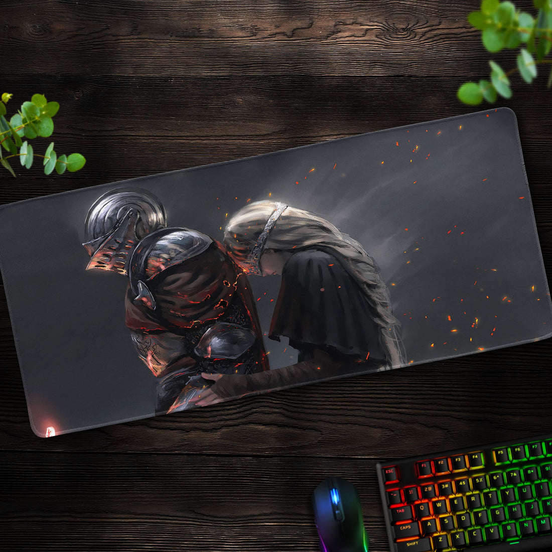 Farewell Firekeeper Desk Mat, Dark Souls Tribute Mouse Pad