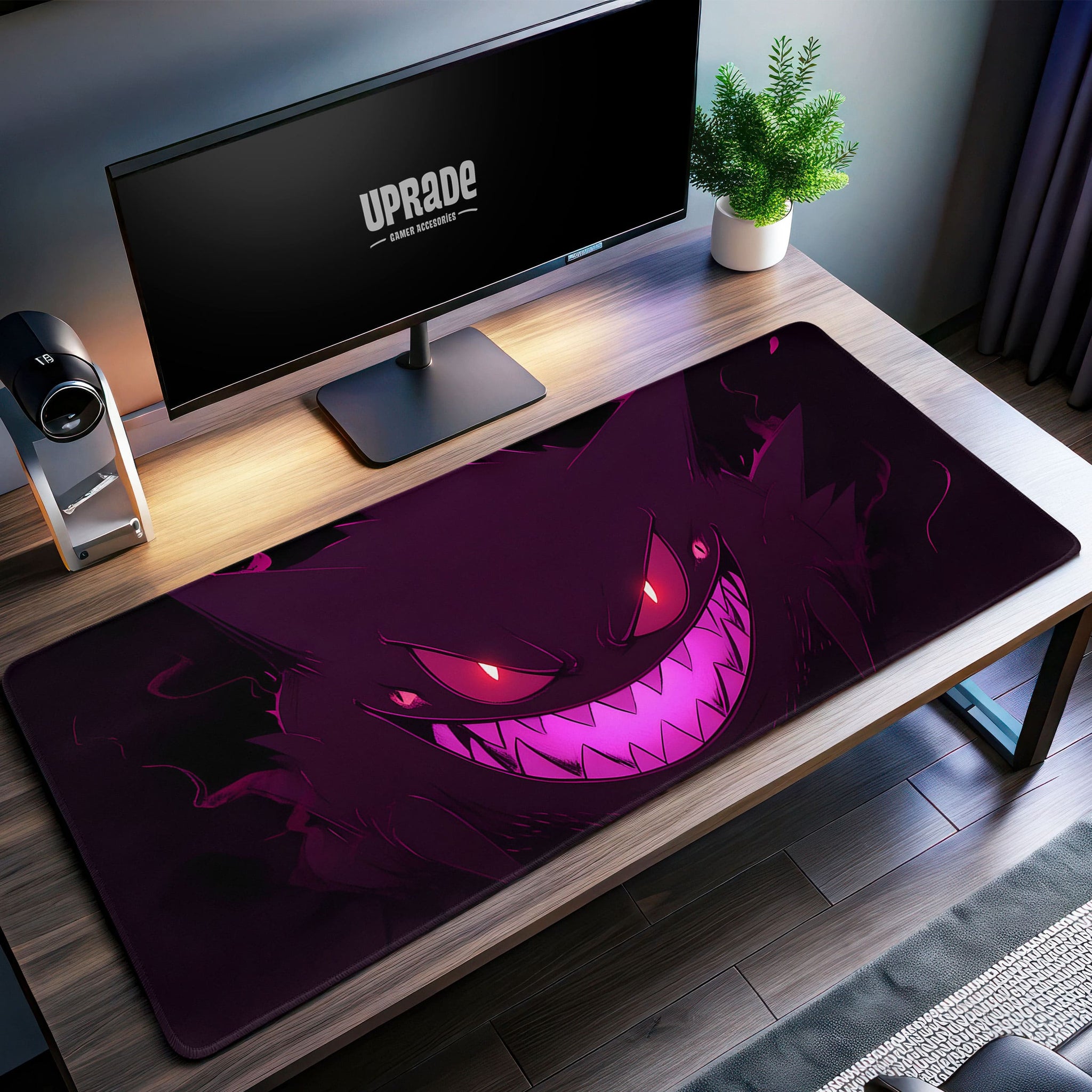 Gengar Shadow Desk Mat, Pokémon Dark Aura Mouse Pad