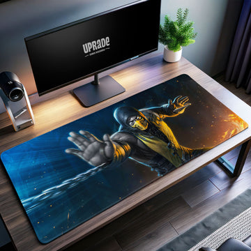 Scorpion Mortal Kombat Desk Mat, Chain Attack Mouse Pad - Cocoon Markt