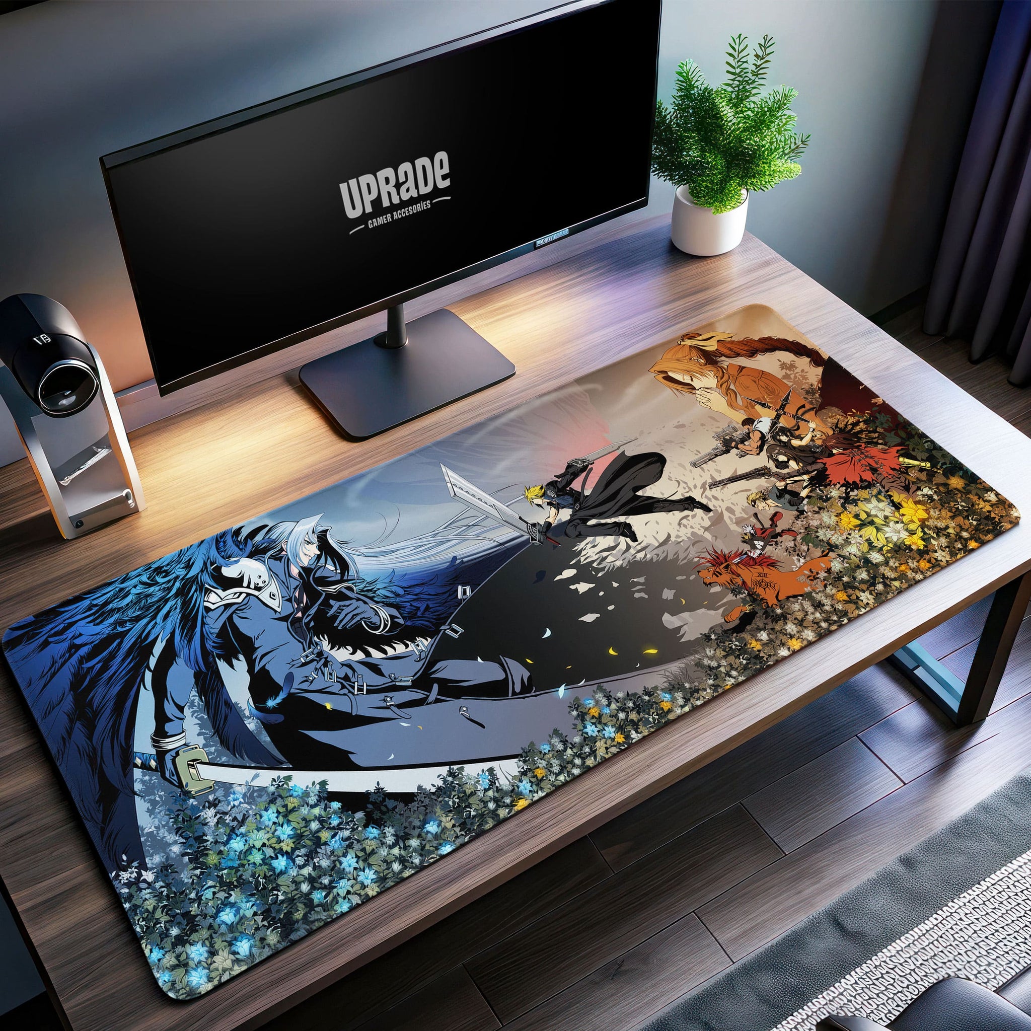 Final Fantasy Showdown Desk Mat, Cloud vs Sephiroth Mouse Pad - Cocoon Markt