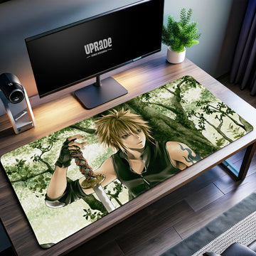 Final Fantasy Cloud Strife Forest Desk Mat, Fantasy Gaming Mouse Pad