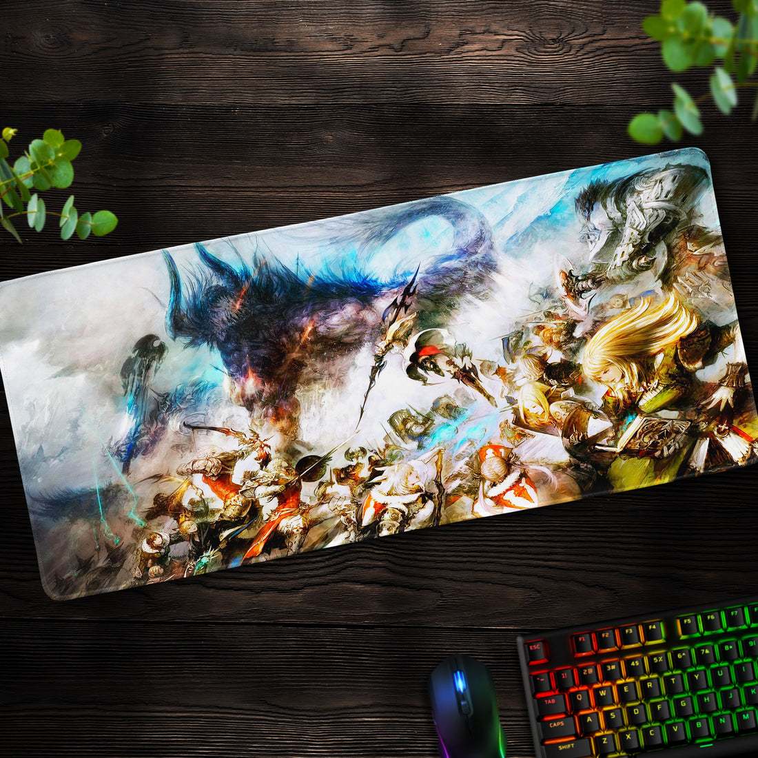 Final Fantasy Epic Battle Desk Mat, Gaming Mouse Pad