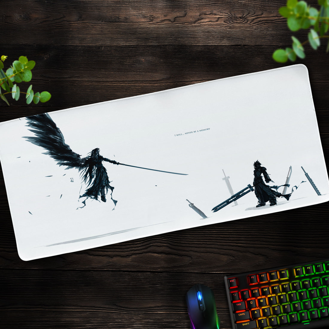 Final Fantasy Sephiroth vs. Cloud Desk Mat, Epic Gaming Mouse Pad