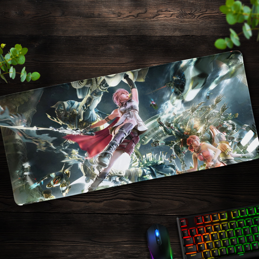 Final Fantasy XIII Desk Mat, Lightning & Serah Mouse Pad