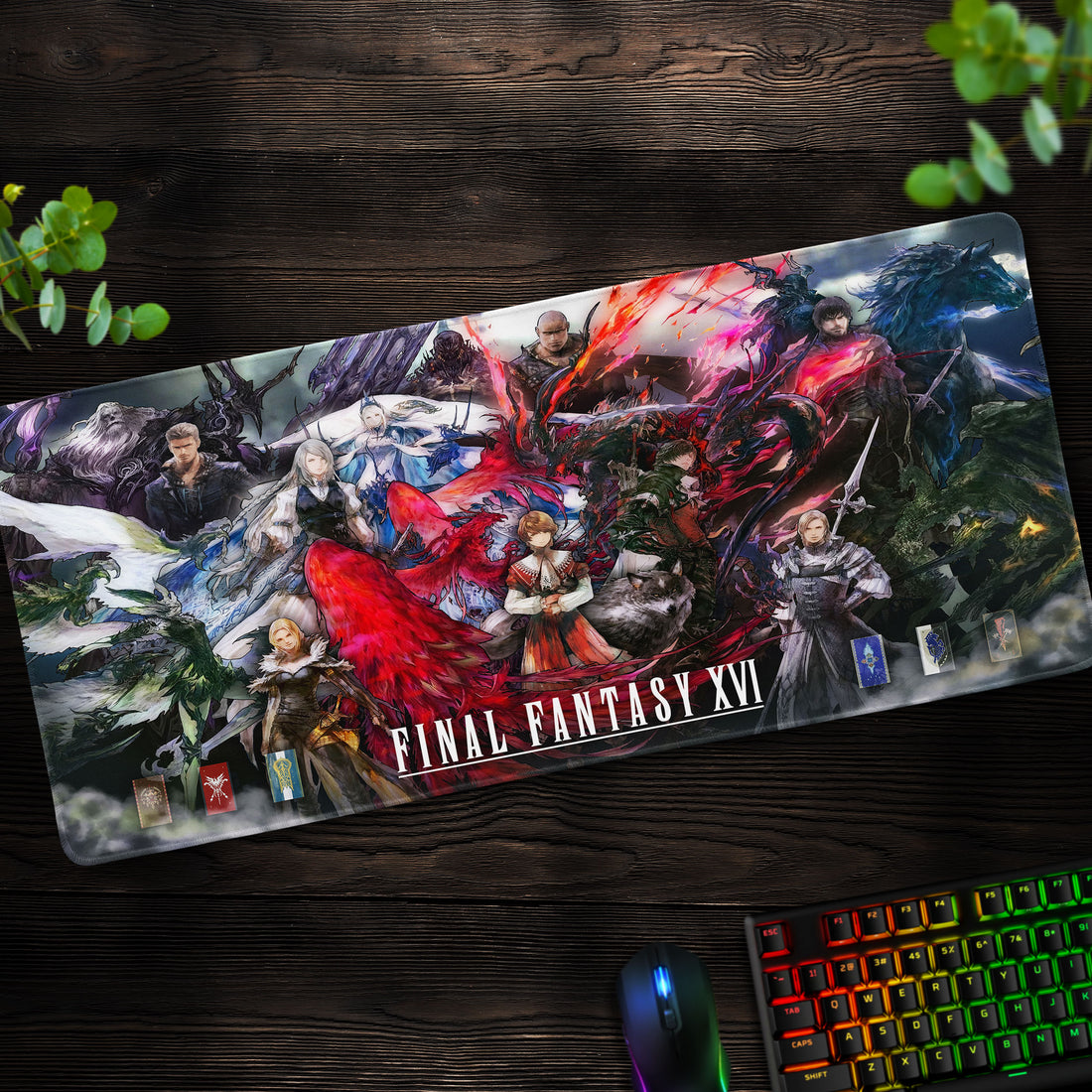 Final Fantasy XVI Desk Mat, Dominants & Eikons Mouse Pad