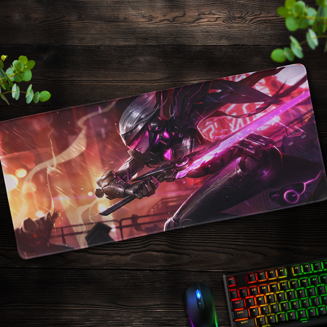 Cybernetic Fiora Desk Mat, League of Legends Mouse Pad