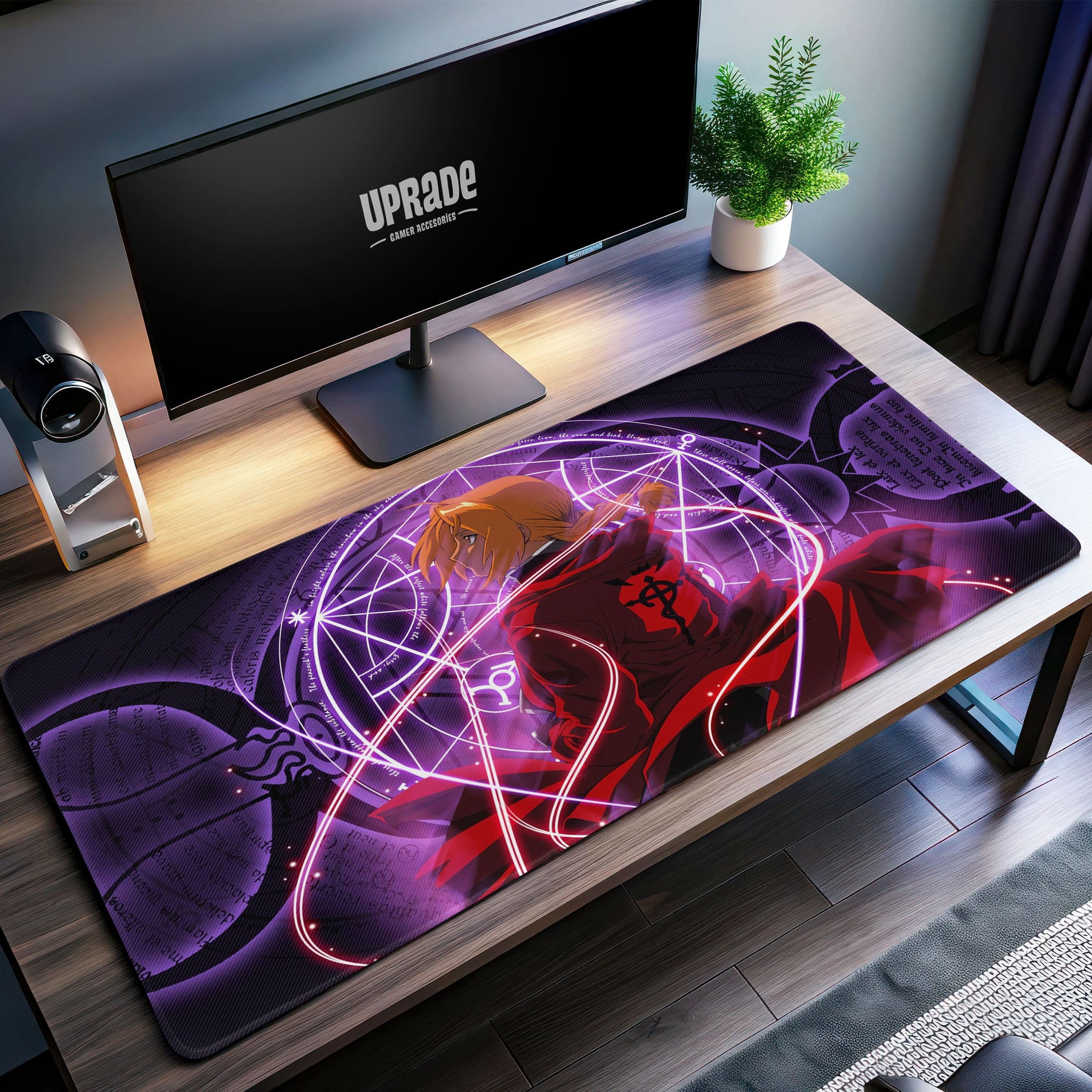 Crimson Alchemy Desk Mat, Fullmetal Mouse Pad