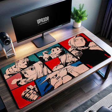 Manga Collage Desk Mat, Fullmetal Mouse Pad