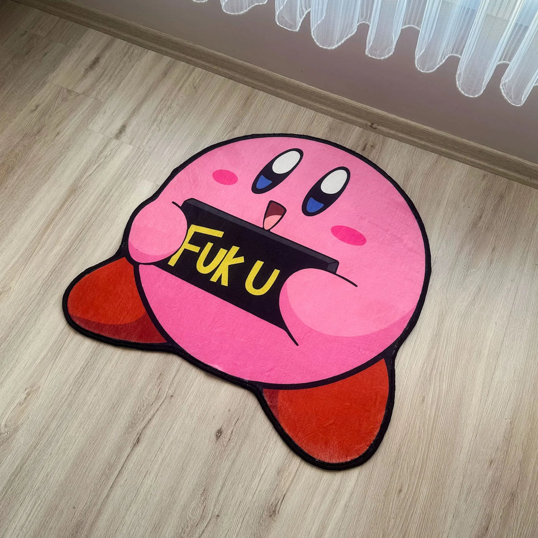 Funny Kirby Rug, Kawaii Anime-Inspired Carpet