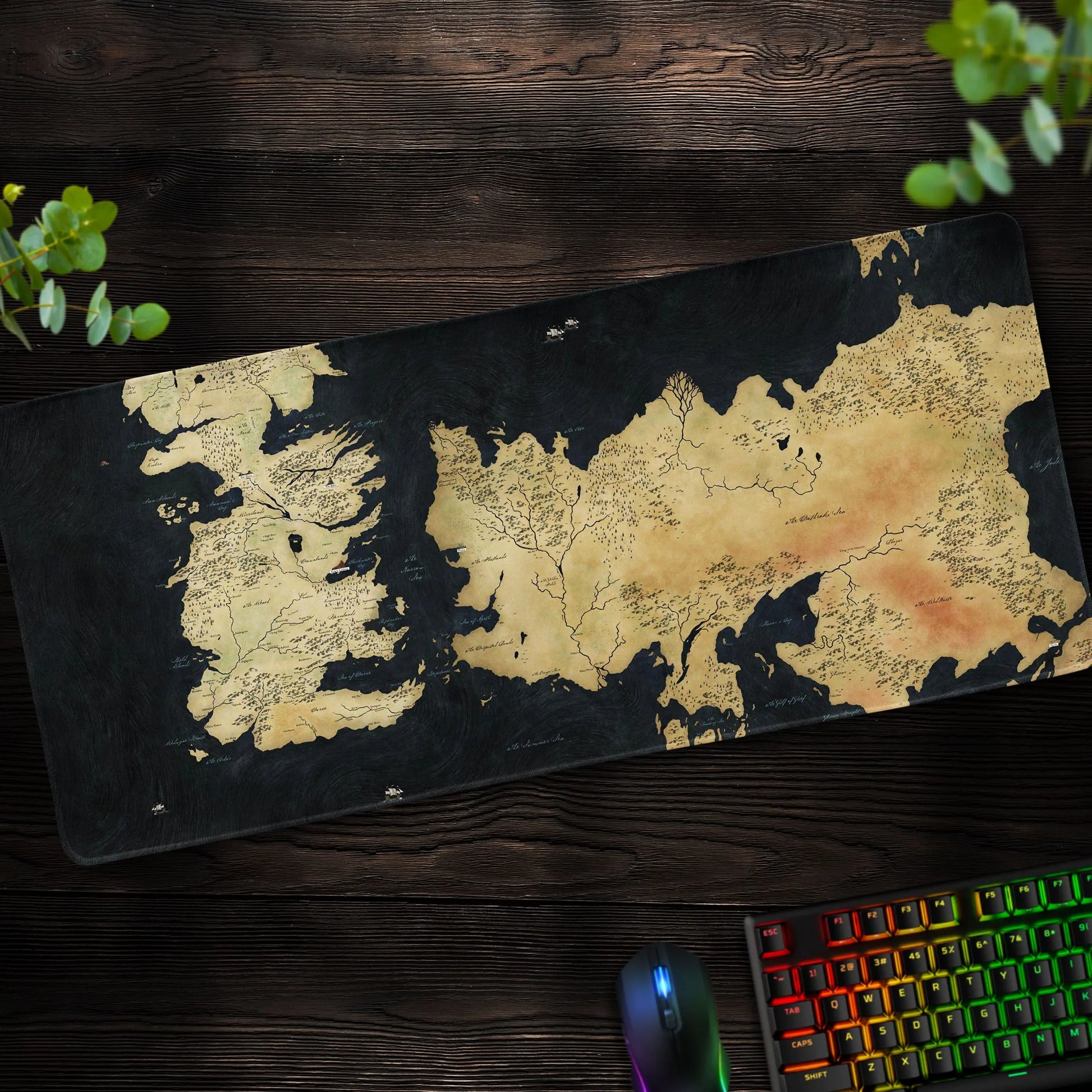 Westeros & Essos Map Desk Mat, Game of Thrones Mouse Pad - Cocoon Markt