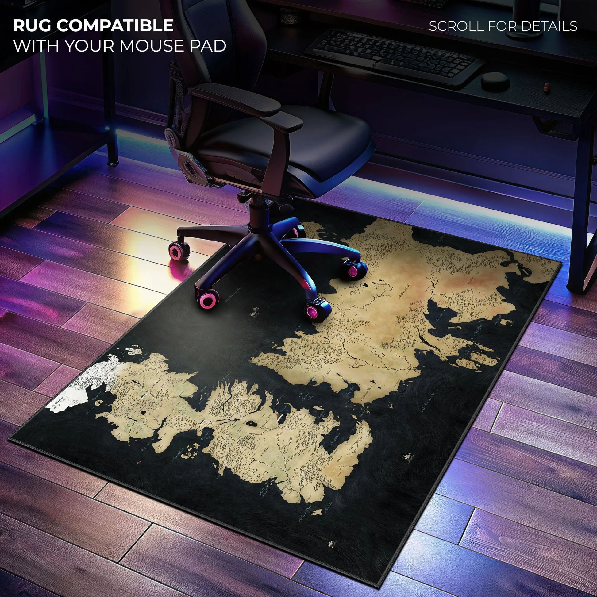 Westeros & Essos Map Desk Mat, Game of Thrones Mouse Pad - Cocoon Markt