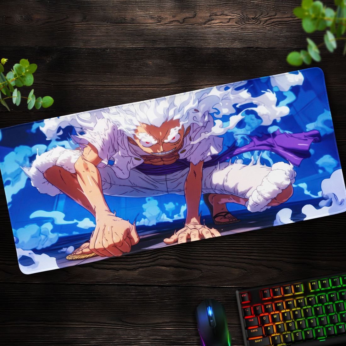 One Piece Gear Fifth Luffy Desk Mat, Warrior's Resolve Mouse Pad