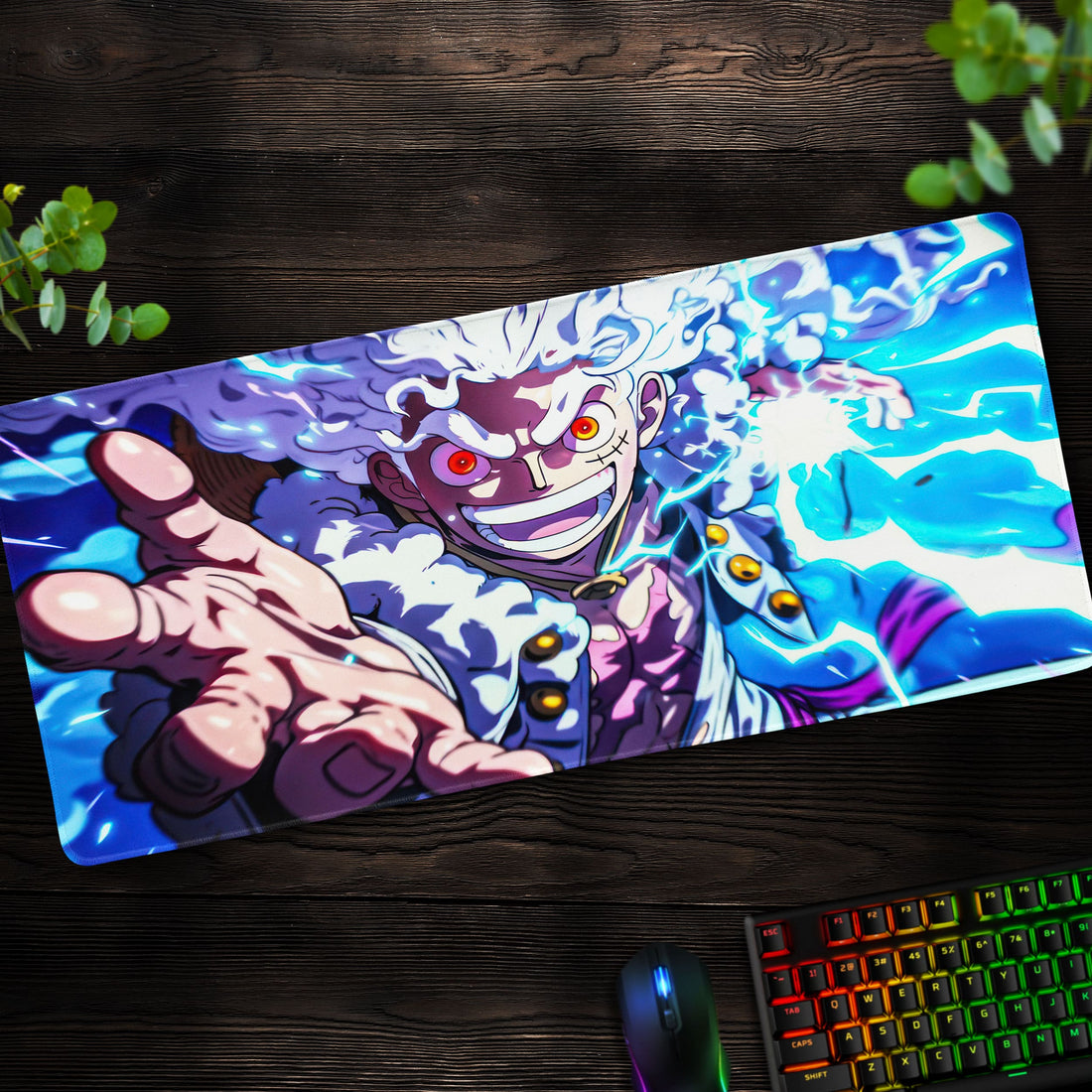 One Piece Gear Fifth Luffy Desk Mat, Electric Power Mouse Pad