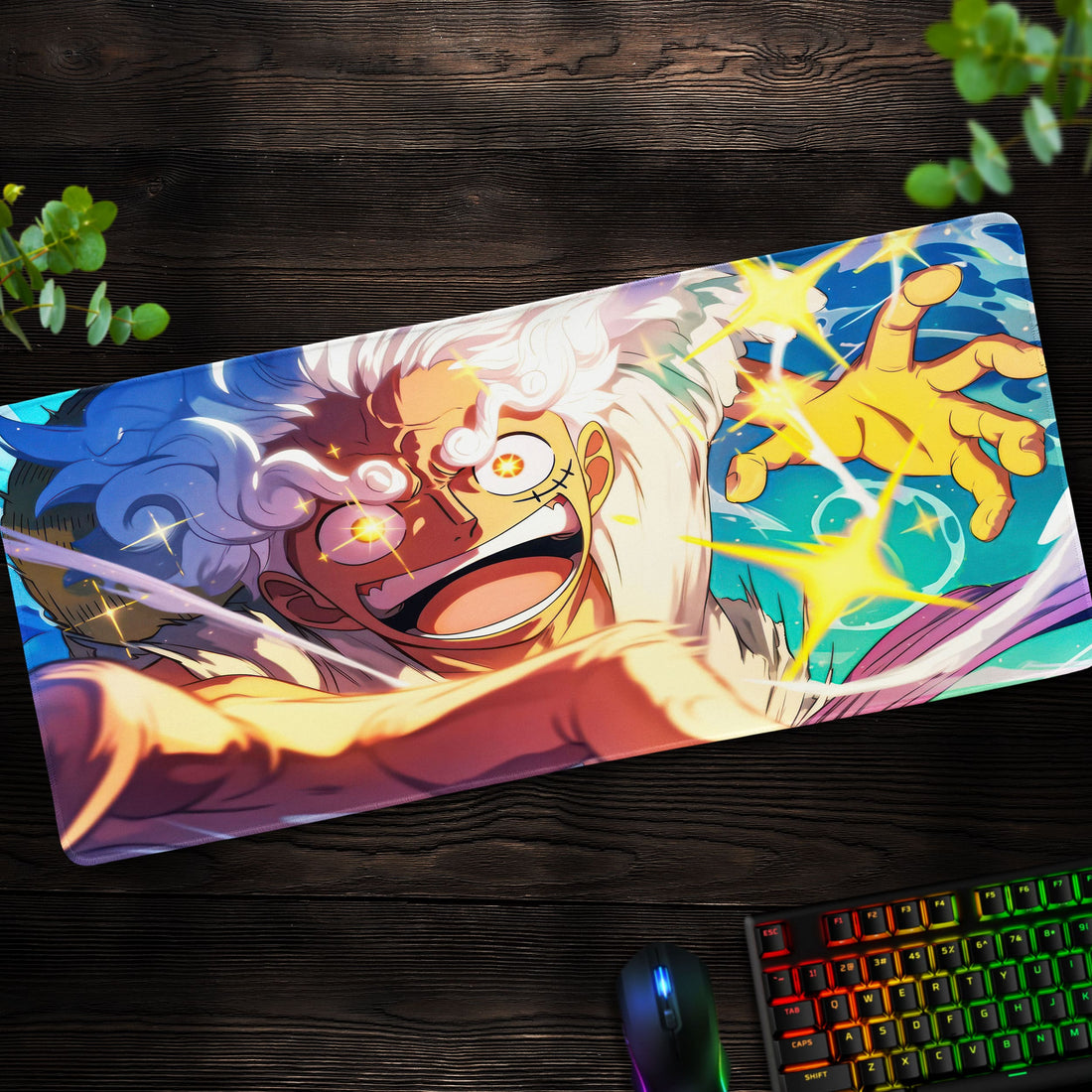 One Piece Gear Fifth Luffy Desk Mat, Joyful Power Mouse Pad