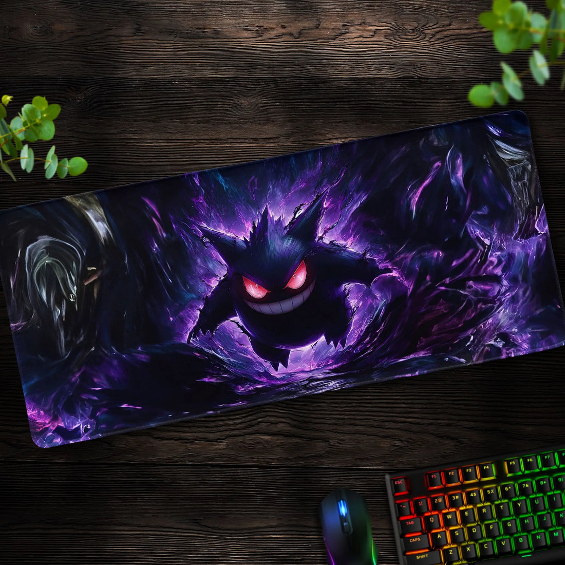 Gengar Shadow Realm Desk Mat, Dark Aura Pokémon Mouse Pad - Cocoon Markt