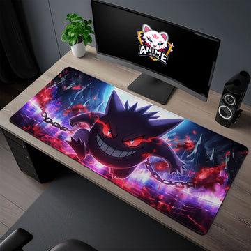 Gengar Shadow Realm Desk Mat, Pokemon Ghost Mouse Pad