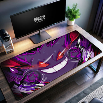 Gengar Grin Desk Mat, Ghostly Pokémon Mouse Pad