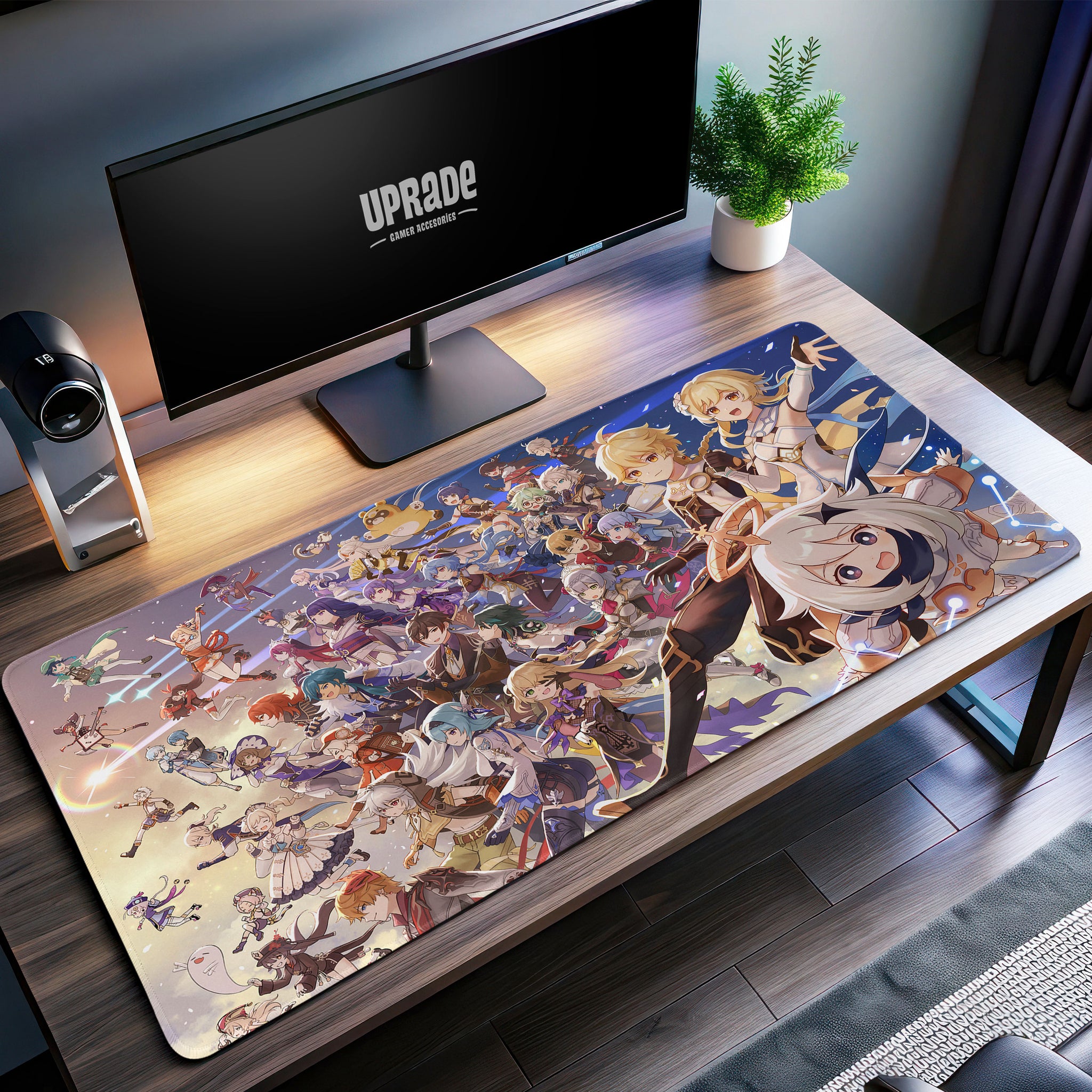 Genshin Impact Desk Mat, Character Celebration Mouse Pad