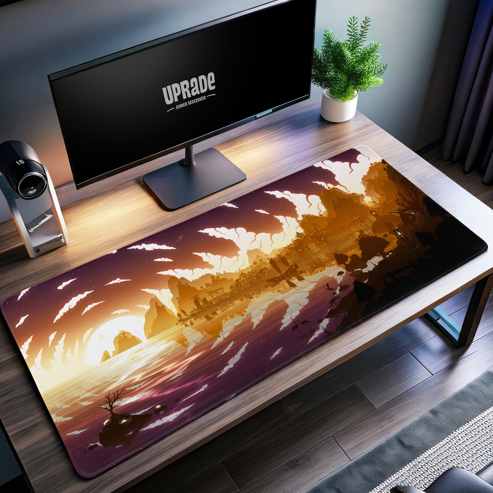 Genshin Impact Desk Mat, Liyue Sunset Mouse Pad