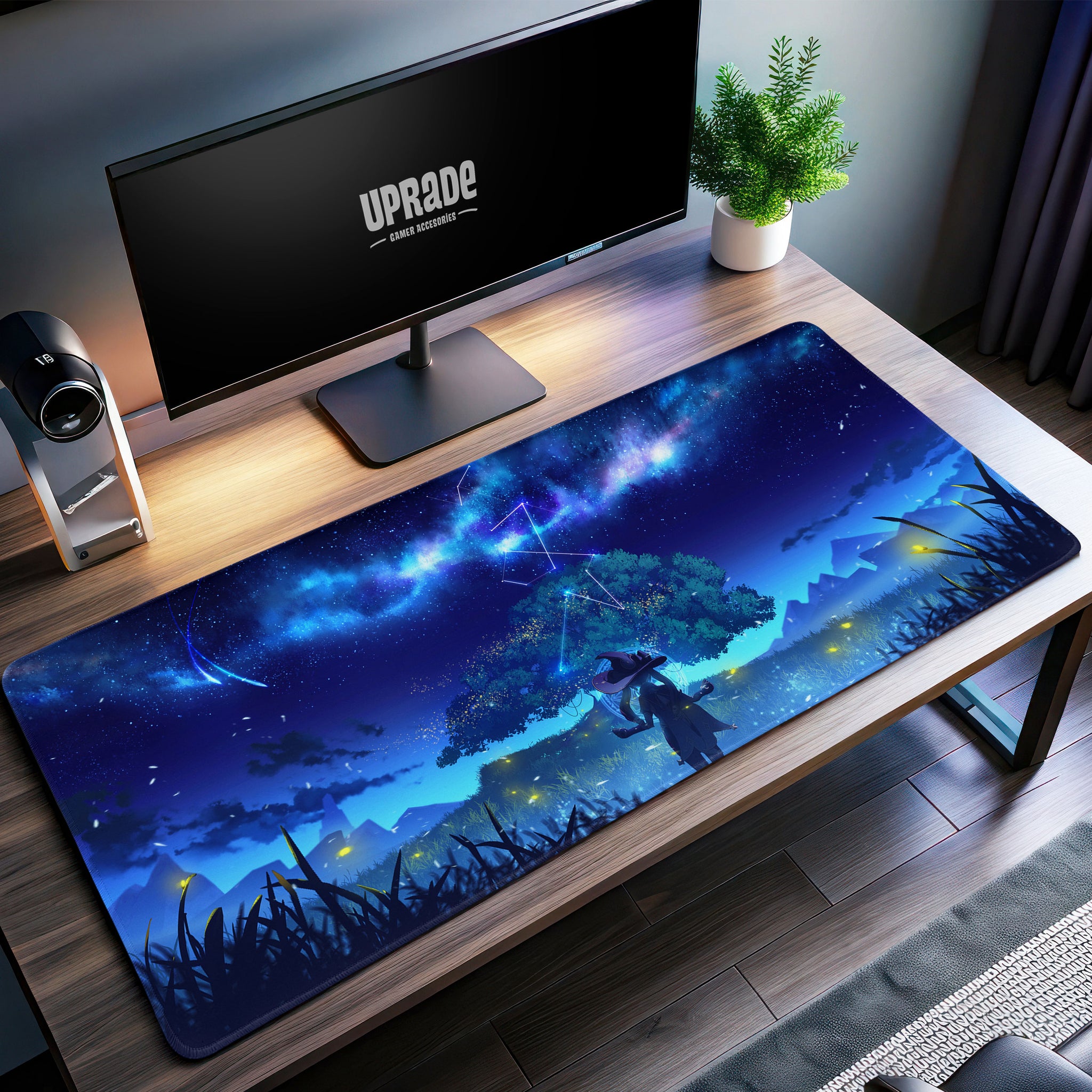 Genshin Impact Desk Mat, Starry Night Mondstadt Mouse Pad - Cocoon Markt