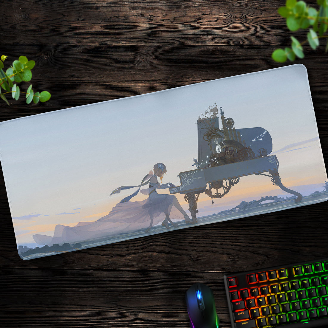 Genshin Impact Desk Mat, Venti’s Piano Sunset Mouse Pad