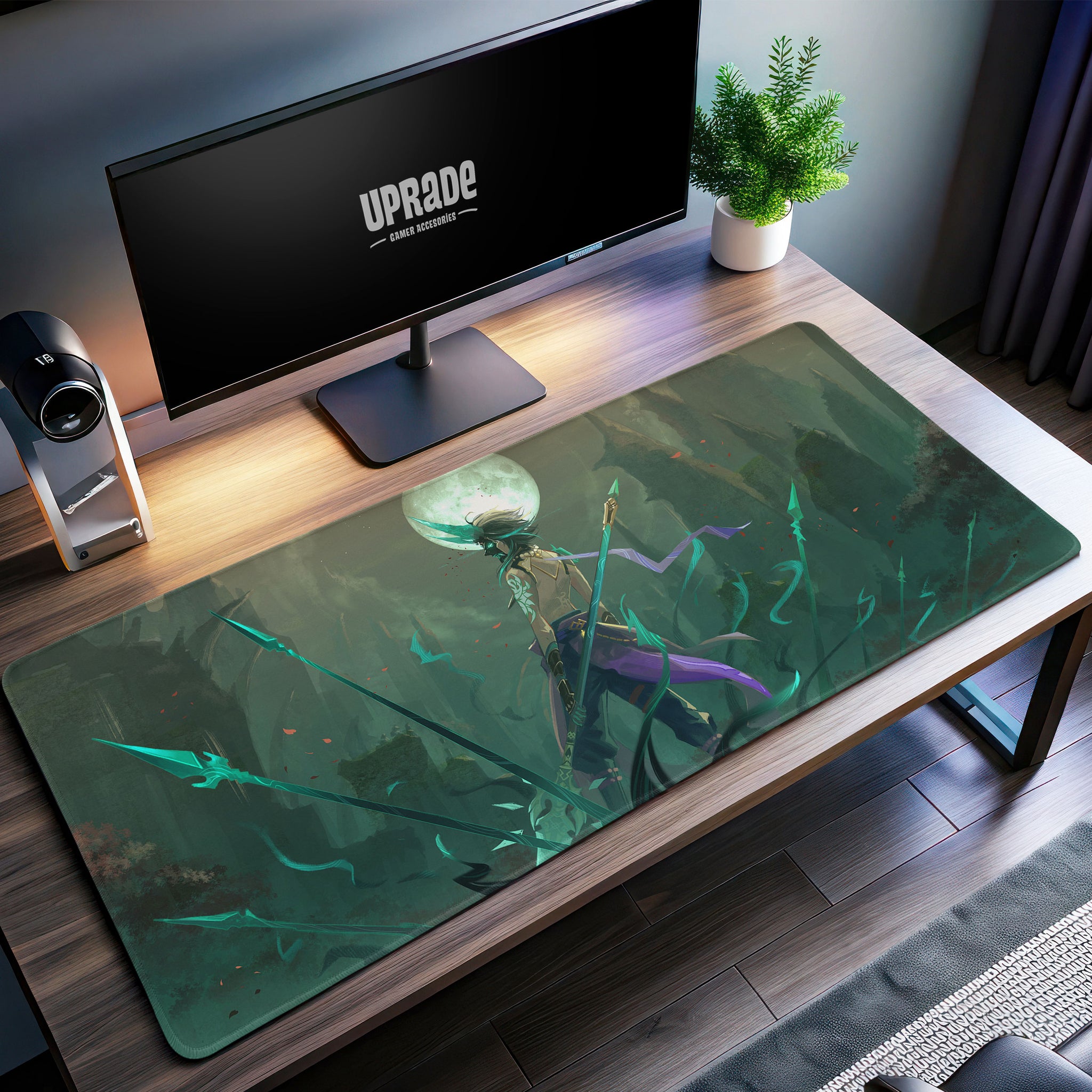 Genshin Impact Desk Mat, Xiao Vigil Mouse Pad