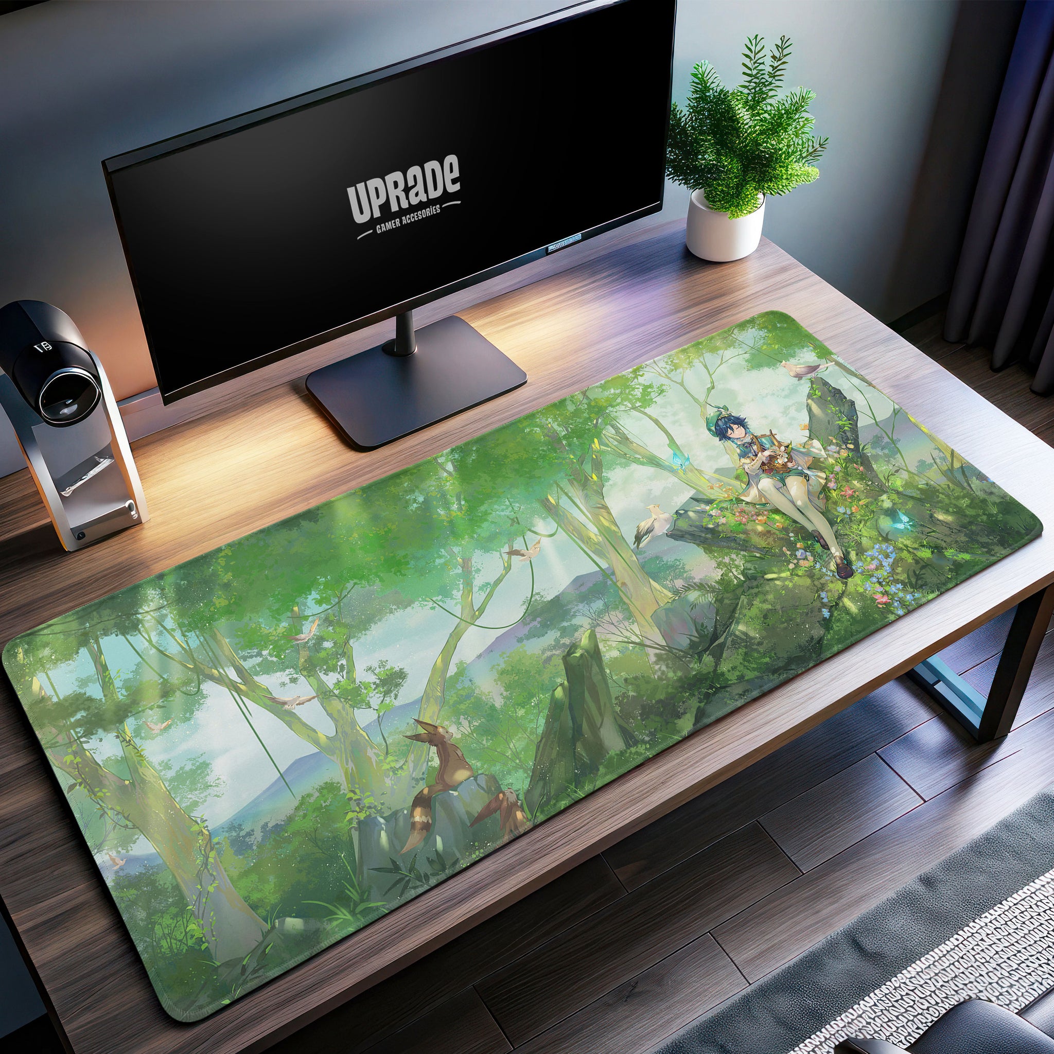 Genshin Impact Forest Harmony Desk Mat, Sumeru Vibes Mouse Pad