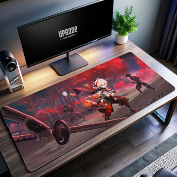 Genshin Impact Kazuha Battle Desk Mat, Samurai Gaming Mouse Pad