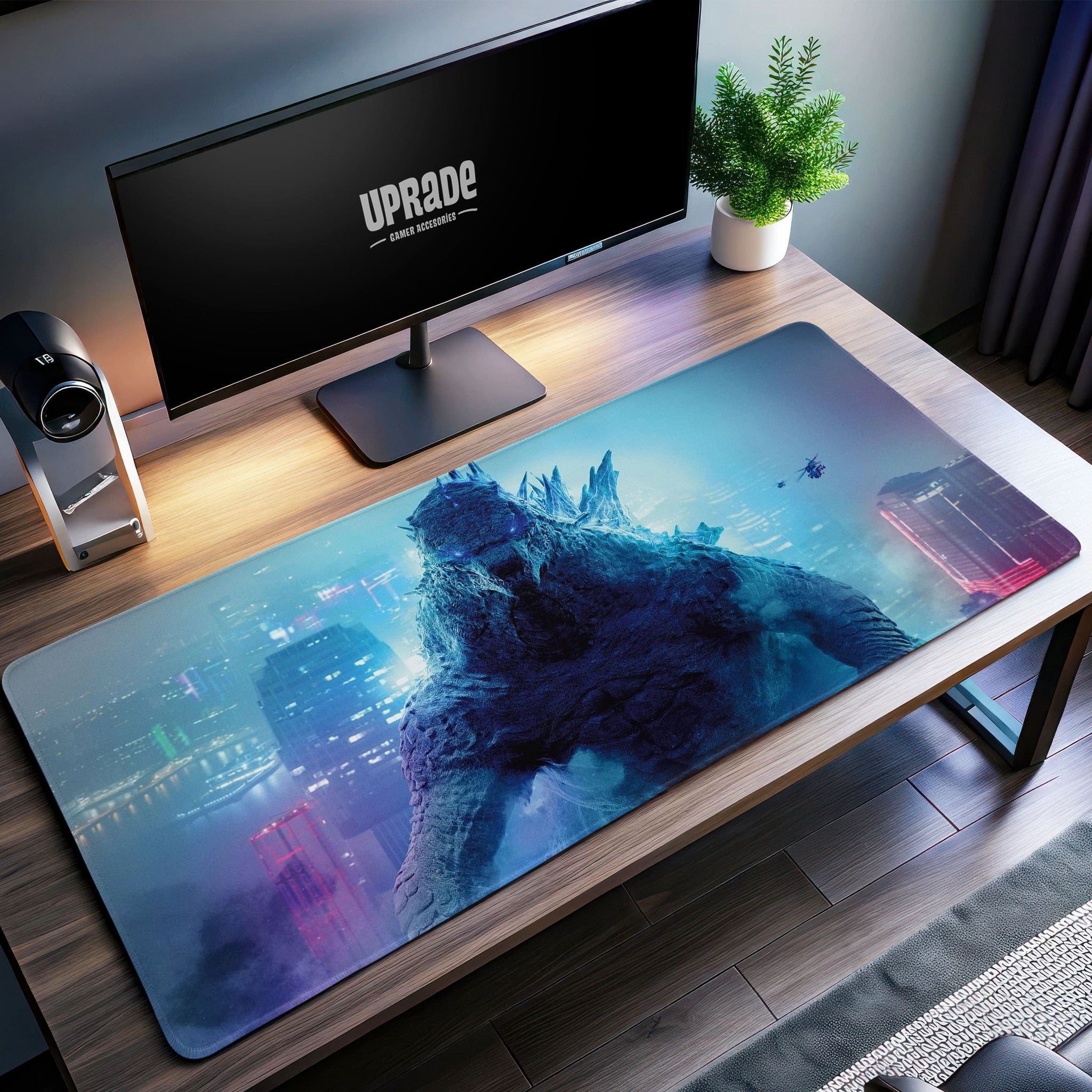 Godzilla City Showdown Desk Mat, King of Monsters Mouse Pad