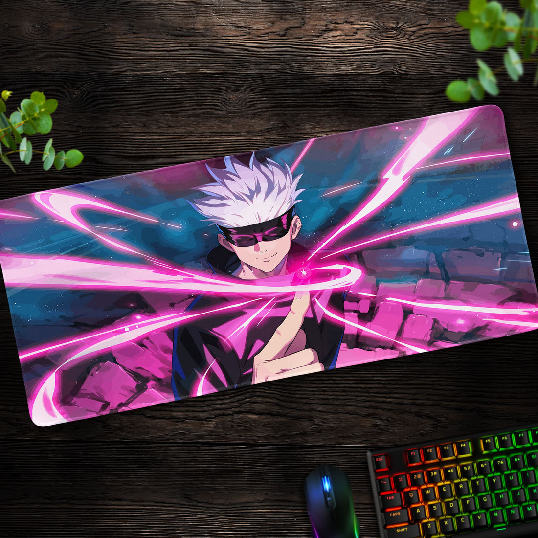 Gojo Satoru Infinity Desk Mat, Jujutsu Kaisen Mouse Pad