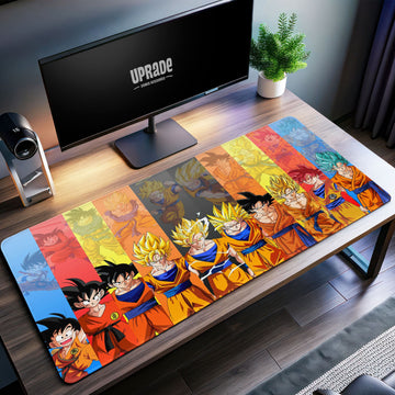 Dragon Ball Z Goku Evolution Desk Mat, Saiyan Journey Mouse Pad