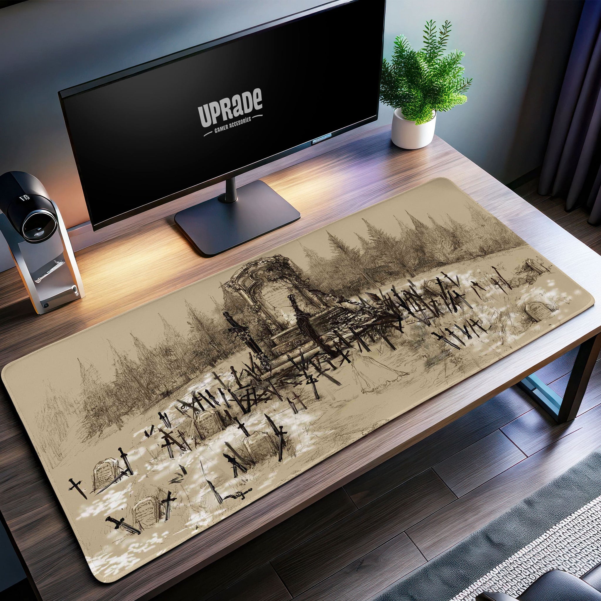 Graveyard of Swords Desk Mat, Dark Souls Artwork Mouse Pad