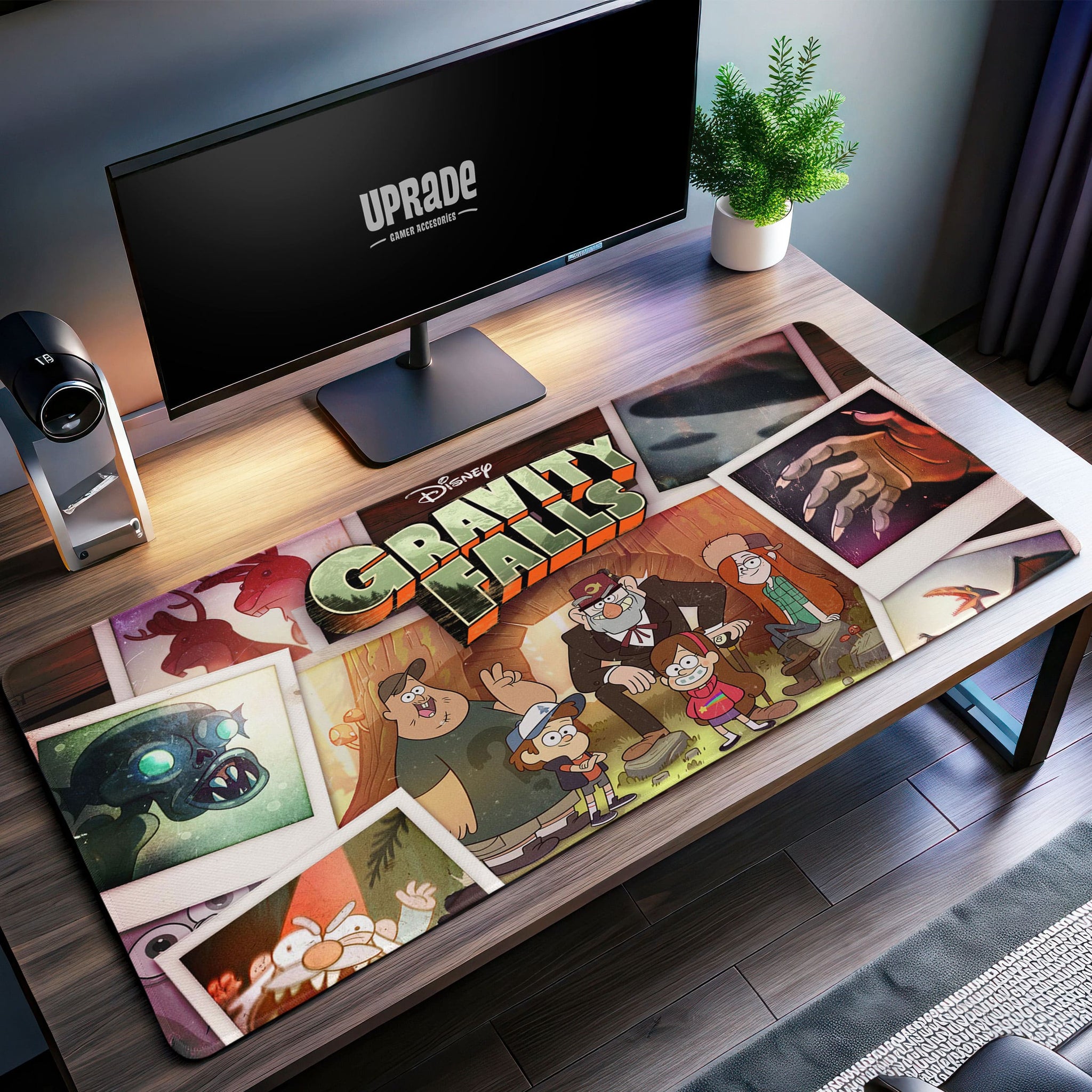 Gravity Falls Polaroid Desk Mat, Mystery Shack Mouse Pad