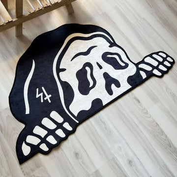 Grim Reaper Horror-Inspired Shaped Soft Rug